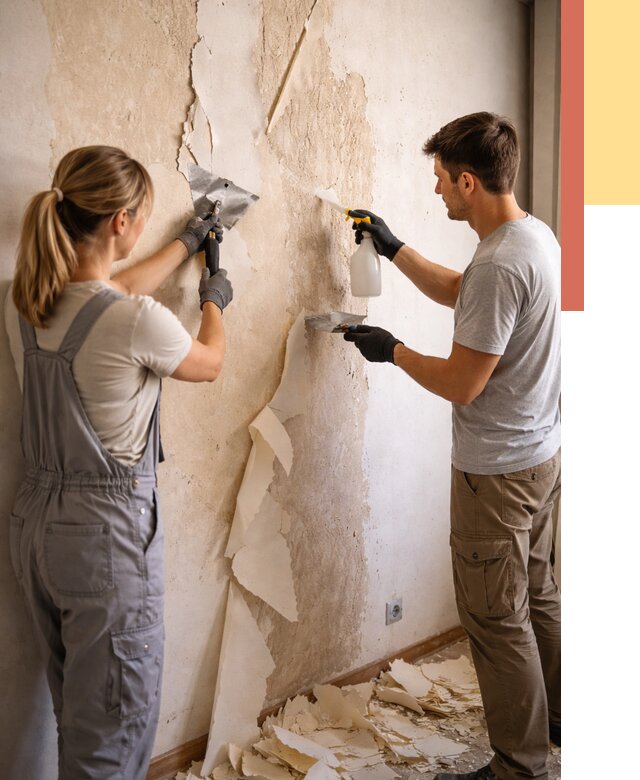 Снятие старых обоев в Миассе от 5339 руб. под ключ недорого | ОТДЕЛОЧНИК-Мсс