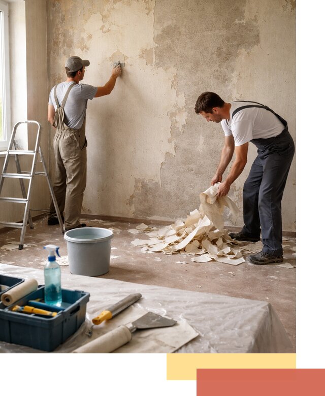 Снятие старых обоев в Миассе быстро и качественно