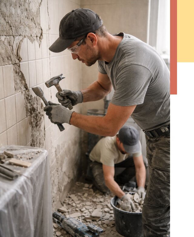 Демонтаж плитки со стен в Миассе от 864 руб. — быстро и недорого | ОТДЕЛОЧНИК-Мсс