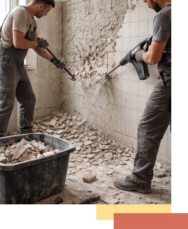 Демонтаж плитки со стен в Миассе быстро и аккуратно