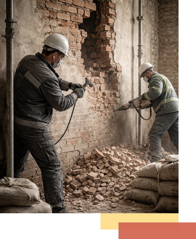 Демонтаж кирпичных стен в Миассе быстро и безопасно