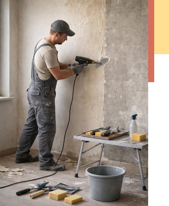 Очистка стен от клея в Миассе от 1881 руб. — снятие и удаление клея со стен | ОТДЕЛОЧНИК-Мсс