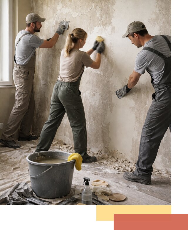 Очистка стен от клея и грунтовки в Миассе качественно и быстро