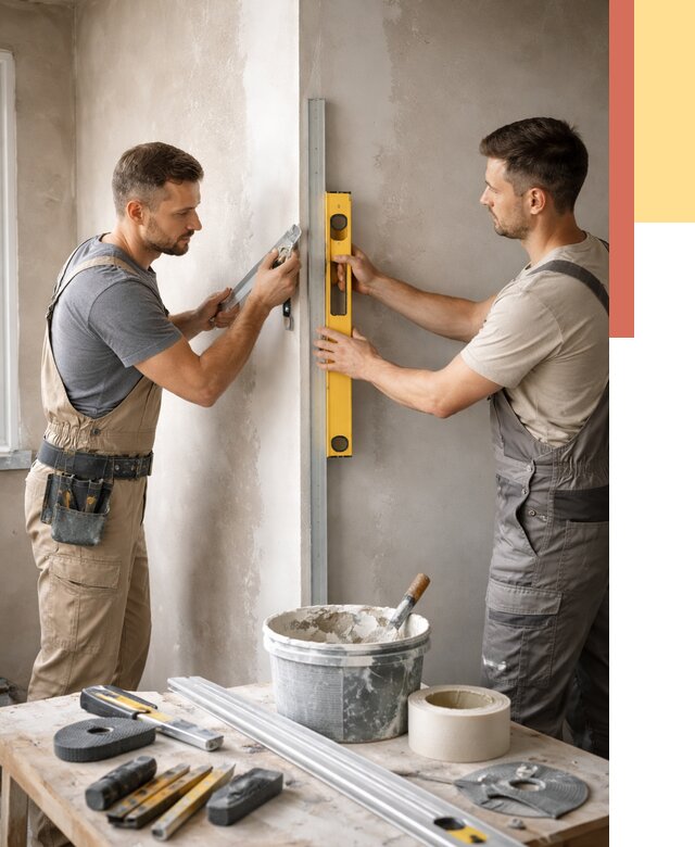 Выведение углов стен в Миассе от 1881 руб. быстро и недорого | ОТДЕЛОЧНИК-Мсс