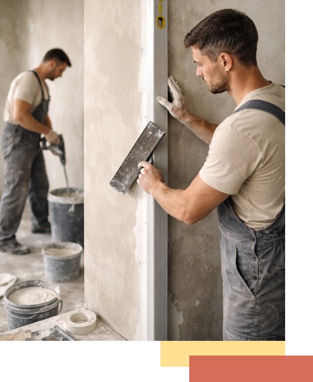 Выведение углов стен в Миассе: монтаж и оштукатуривание