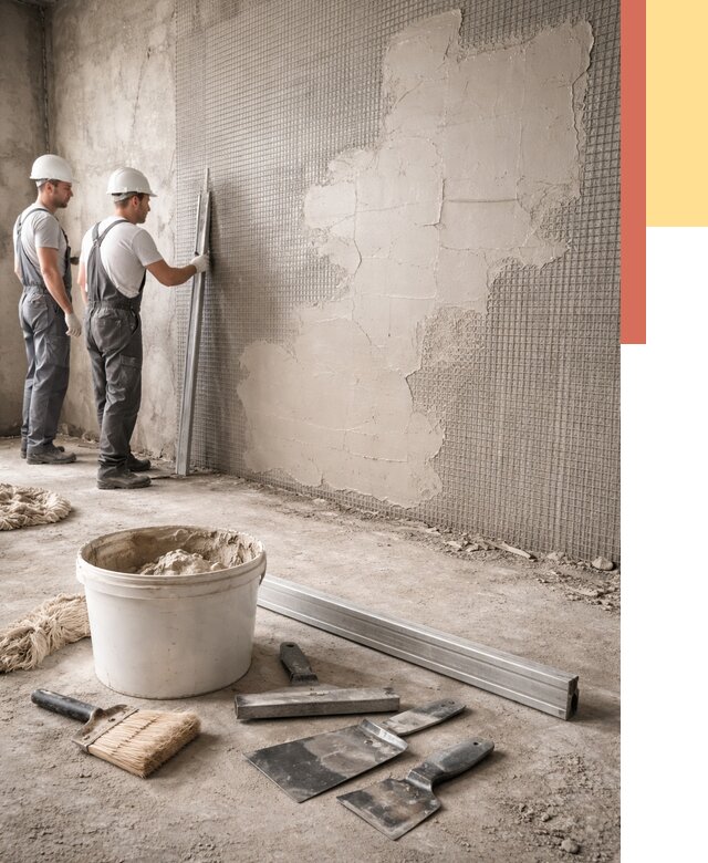 Штукатурка стен по сетке в Миассе от 5594 руб./м2 — быстро и недорого | ОТДЕЛОЧНИК-Мсс