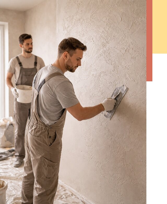 Фактурная штукатурка стен в Миассе от 4271 руб./м² — заказать под ключ | ОТДЕЛОЧНИК-Мсс