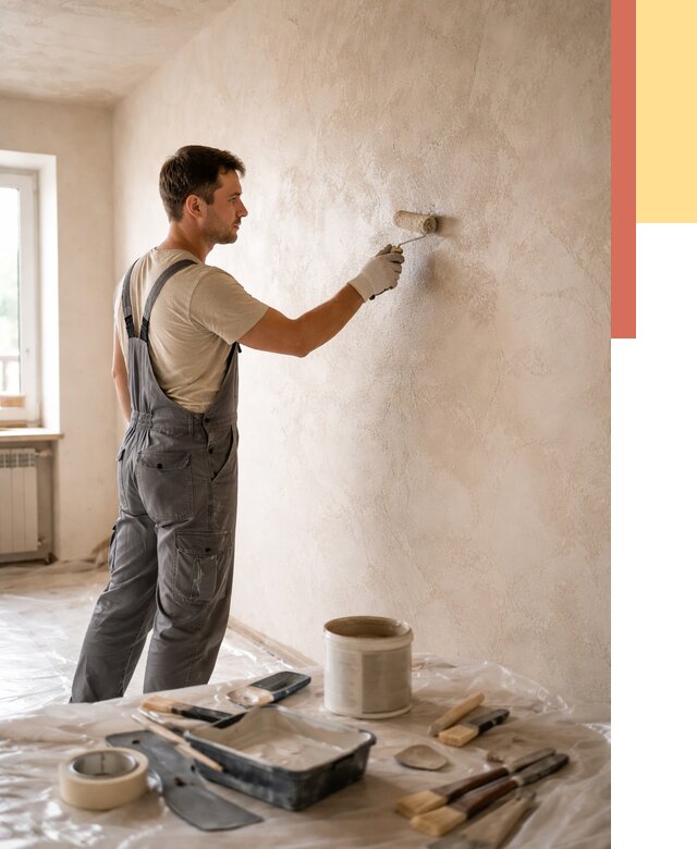 Нанесение лессирующей краски по декоративке в Миассе от 1780 руб. | ОТДЕЛОЧНИК-Мсс