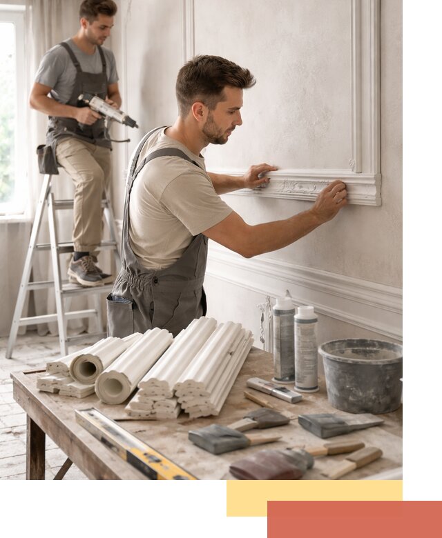 Монтаж лепнины на стены в Миассе профессионально и качественно