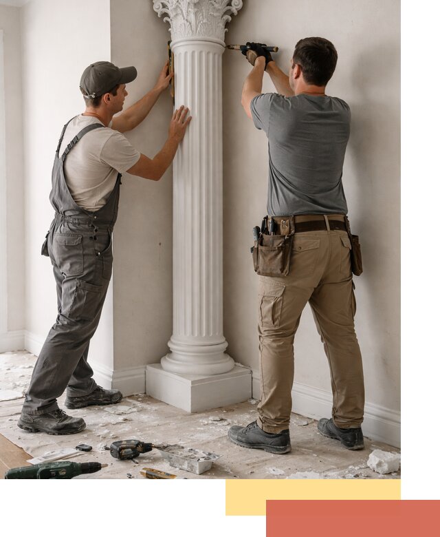 Установка декоративных колонн в Миассе под ключ