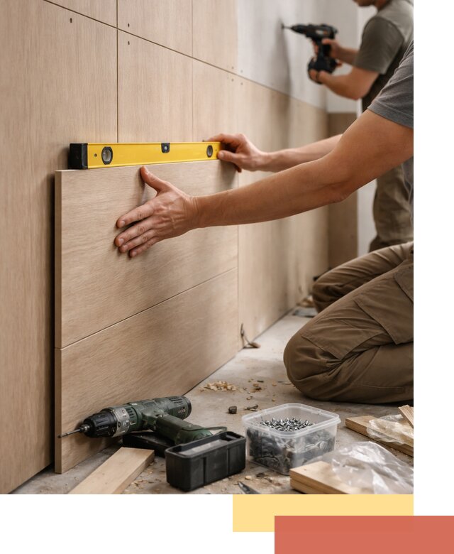 Профессиональный монтаж МДФ панелей на стены в Миассе