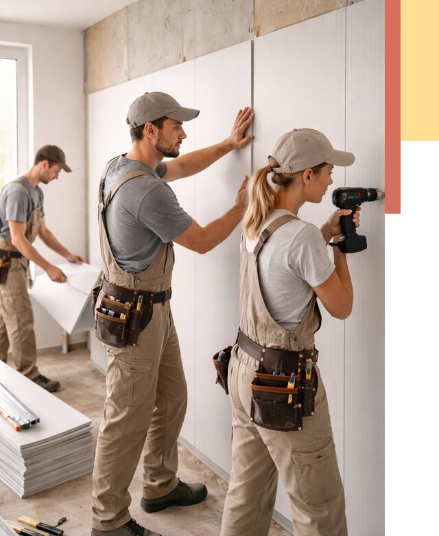 Монтаж ПВХ панелей на стены в Миассе от 458 руб/м2 — быстро и недорого | ОТДЕЛОЧНИК-Мсс