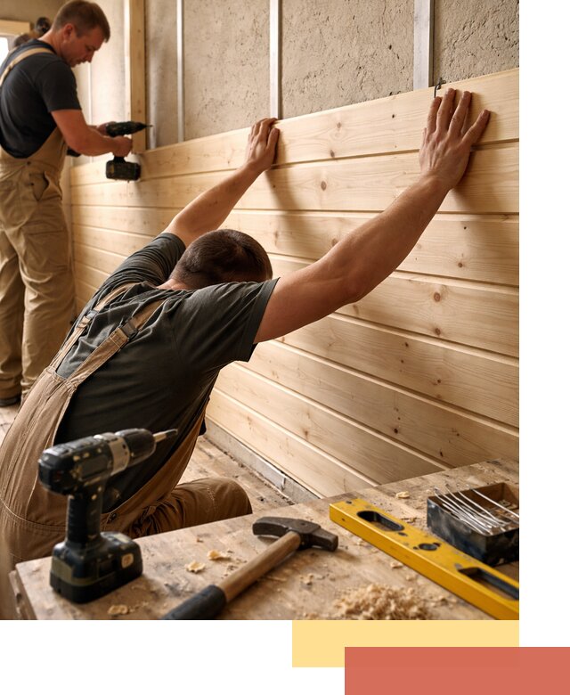 Монтаж деревянной вагонки на стены в Миассе быстро и качественно