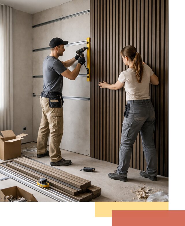 Монтаж реечных панелей на стены в Миассе