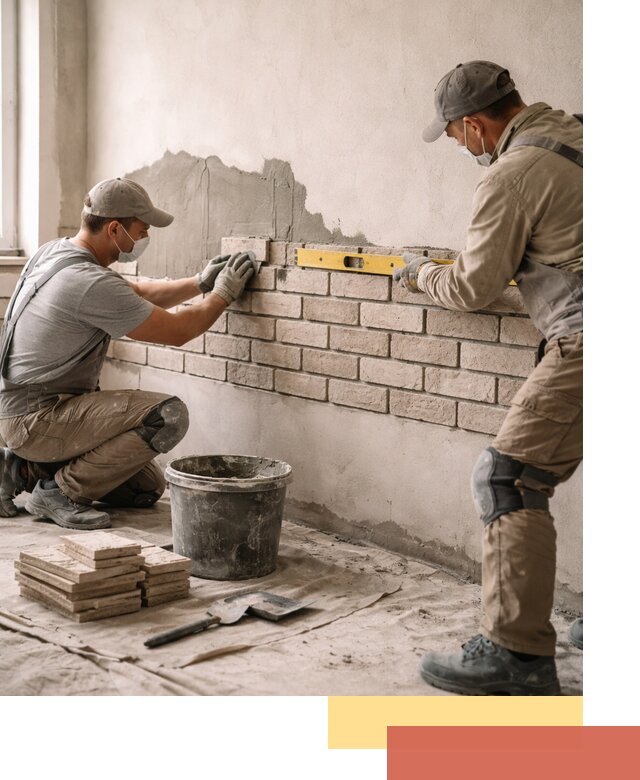 Монтаж декоративного кирпича профессионально в Миассе