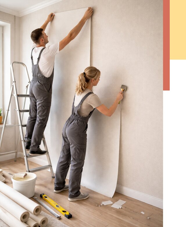 Поклейка флизелиновых обоев в Миассе от 6102 руб. | Быстро и недорого — ОТДЕЛОЧНИК-Мсс