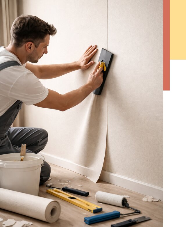 Поклейка виниловых обоев в Миассе от 4577 руб. | Быстро и недорого — ОТДЕЛОЧНИК-Мсс