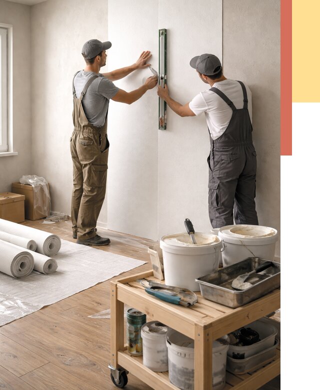 Поклейка стеклообоев в Миассе от 6611 руб. за м2 — быстро и недорого | ОТДЕЛОЧНИК-Мсс