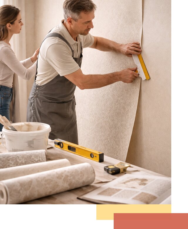 Поклейка обоев с подбором рисунка в Миассе