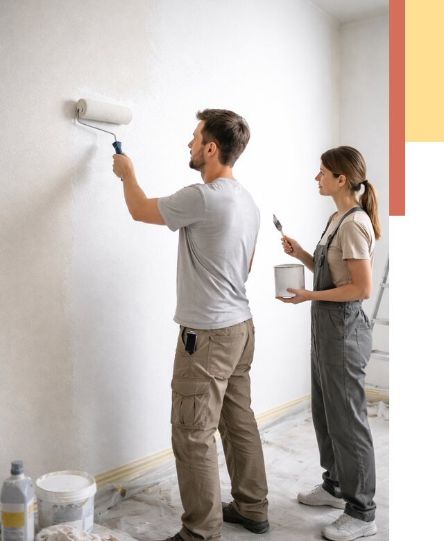 Окраска стен по стеклохолсту в Миассе от 4577 руб/м² под ключ | ОТДЕЛОЧНИК-Мсс