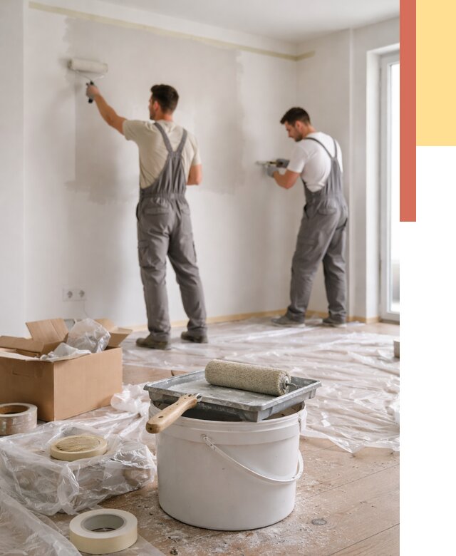 Покраска стен в квартире в Миассе от 2543 руб/м2 — быстро и недорого | ОТДЕЛОЧНИК-Мсс