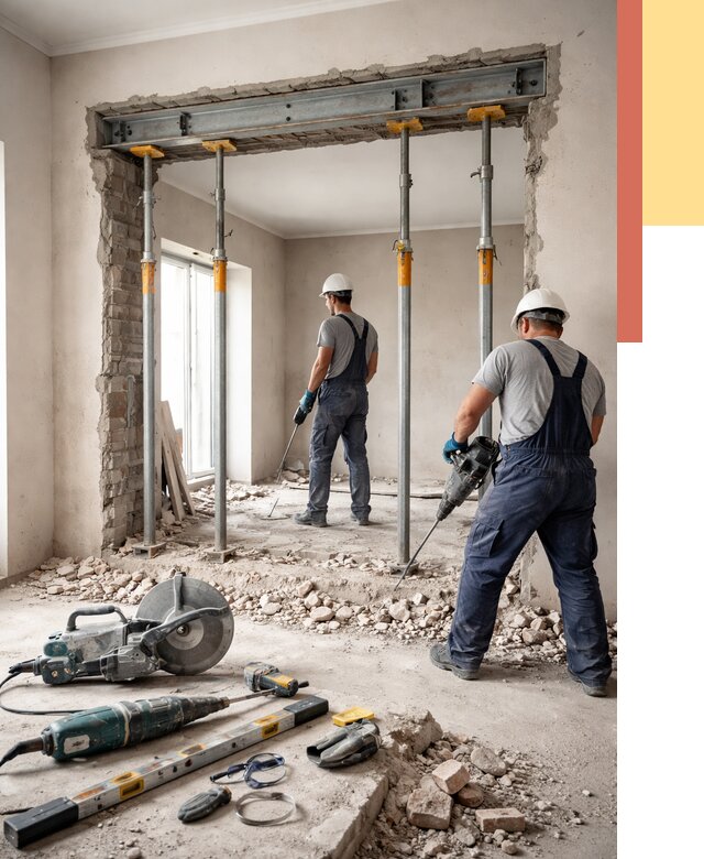 Прорезка проема в стене в Миассе от 4577 руб. — быстро и недорого | ОТДЕЛОЧНИК-Мсс