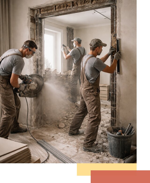 Расширение дверного проема под установку новой двери в Миассе