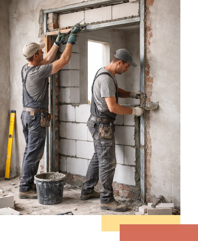 Закладка дверного проема под ключ в Миассе: демонтаж, монтаж, отделка