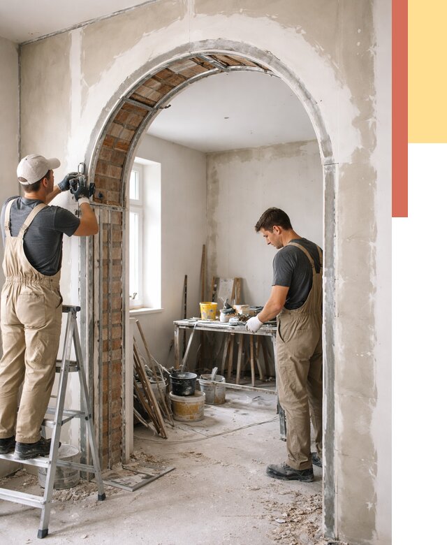 Устройство арочного проема в Миассе от 9662 руб. под ключ — быстро и недорого | ОТДЕЛОЧНИК-Мсс