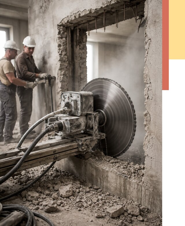 Алмазная резка проемов в Миассе от 4577 руб. быстро и недорого | ОТДЕЛОЧНИК-Мсс