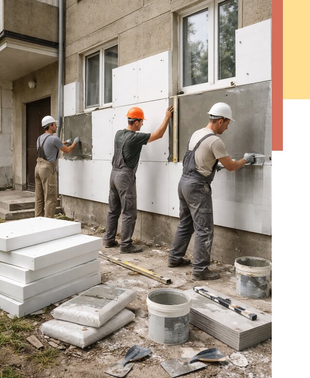 Утепление стен пенопластом в Миассе от 1780 руб. — недорого и под ключ | ОТДЕЛОЧНИК-Мсс