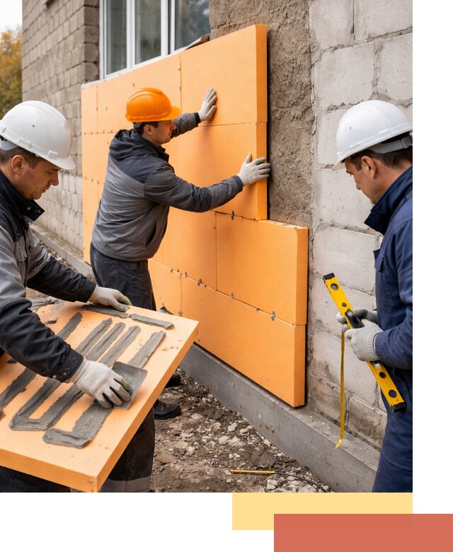 Утепление фасада пеноплексом под ключ в Миассе