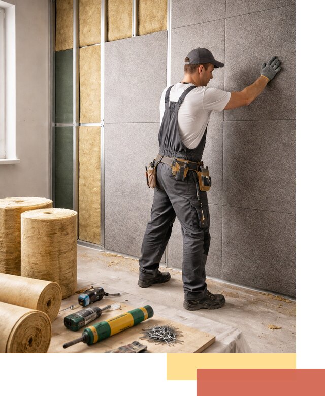 Профессиональная шумоизоляция стен в Миассе для квартиры и офиса