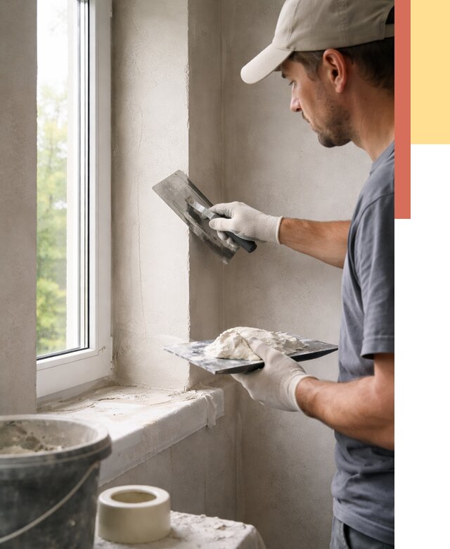 Штукатурка откосов в Миассе от 4577 руб/м² — услуги и выравнивание под ключ | ОТДЕЛОЧНИК-Мсс