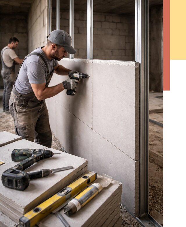 Кладка влагостойких перегородок ПГП в Миассе от 1220 руб. под ключ | ОТДЕЛОЧНИК-Мсс