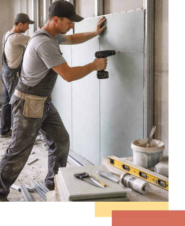 Кладка влагостойких перегородок ПГП в Миассе