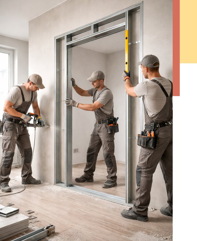 Устройство дверного проема в перегородке в Миассе от 4577 руб. под ключ | ОТДЕЛОЧНИК-Мсс