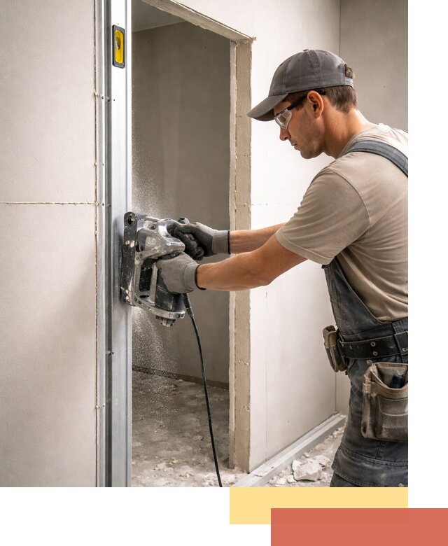 Устройство дверного проема в перегородке в Миассе