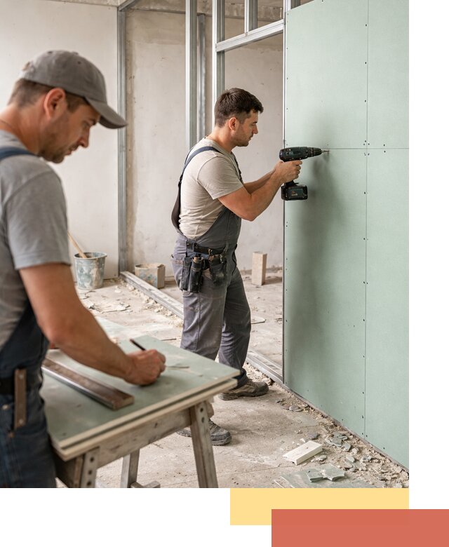 Перегородки из влагостойкого гипсокартона под ключ в Миассе