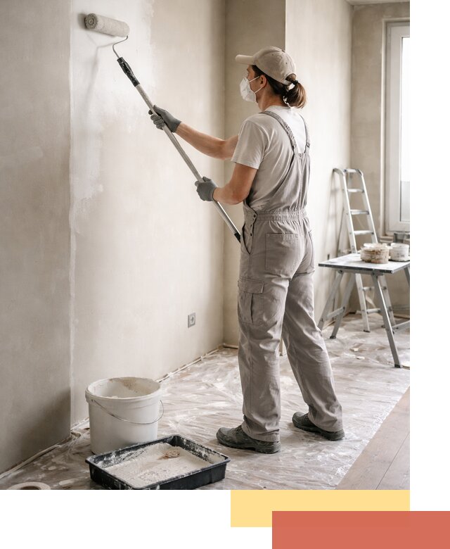 Покраска перегородок из гипсокартона в Миассе качественно и недорого