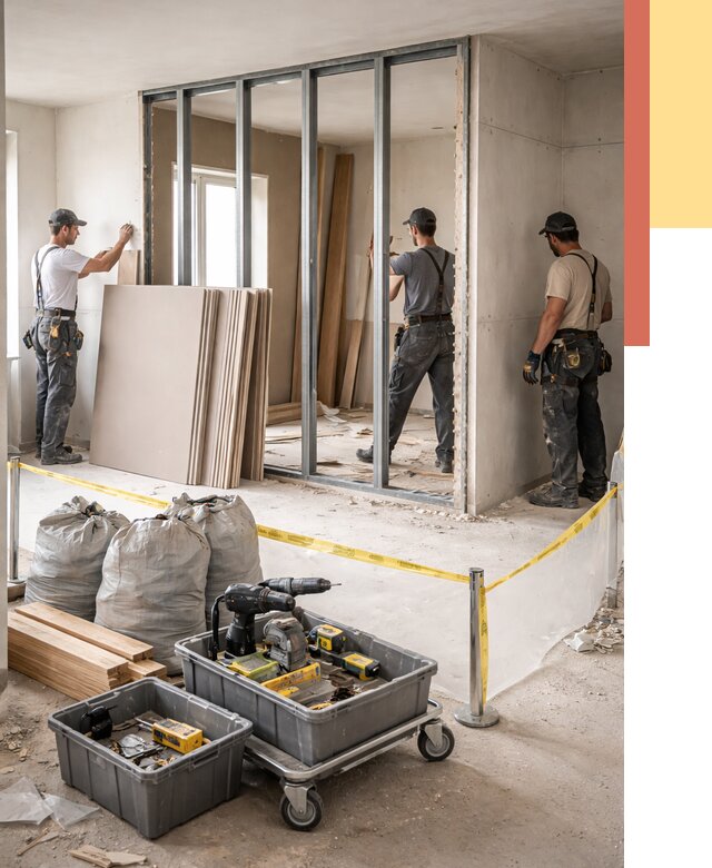 Перенос гипсокартонной перегородки в Миассе под ключ от 4577 руб. | Демонтаж и монтаж – ОТДЕЛОЧНИК-Мсс