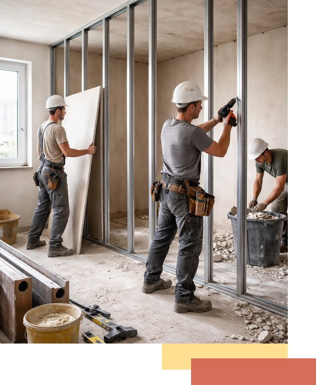 Перенос гипсокартонной перегородки в Миассе профессионально и быстро