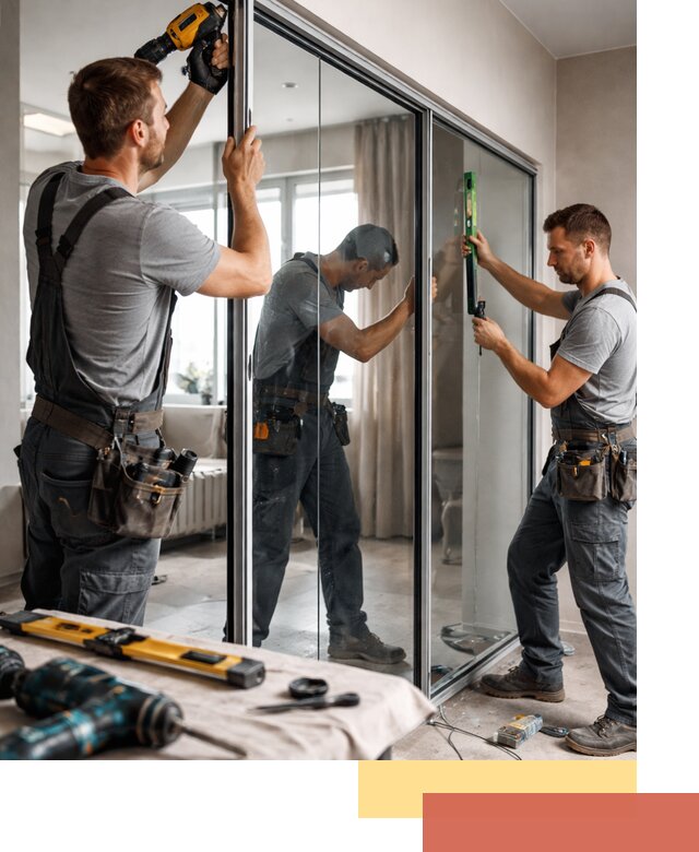 Каркасные стеклянные перегородки под ключ в Миассе