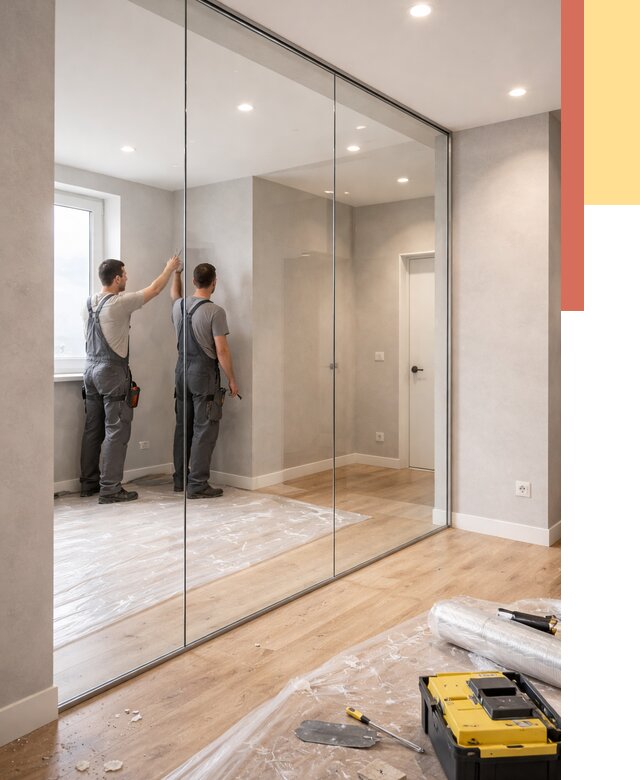 Безрамные стеклянные перегородки в Миассе — монтаж от 9662 руб. | ОТДЕЛОЧНИК-Мсс