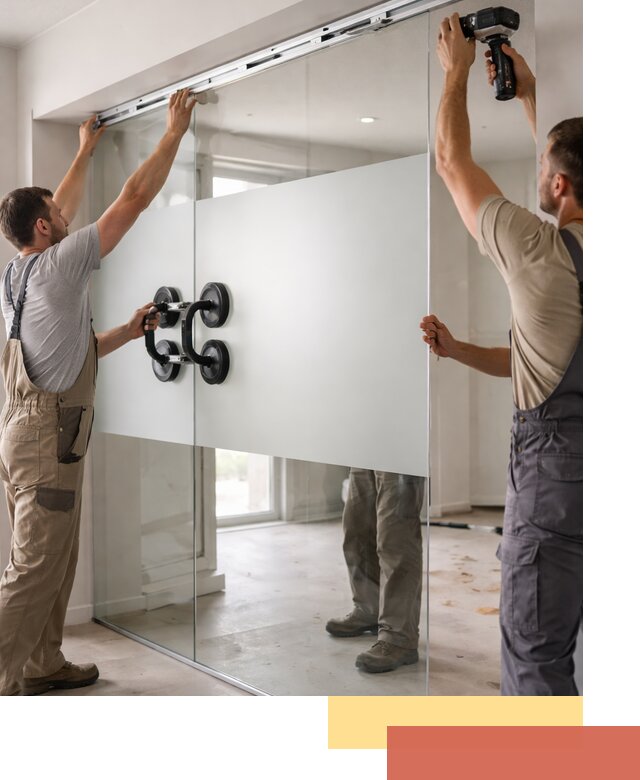 Матовые стеклянные перегородки под ключ в Миассе