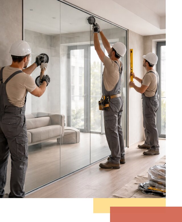 Перегородки из закаленного стекла в Миассе для офисов и квартир