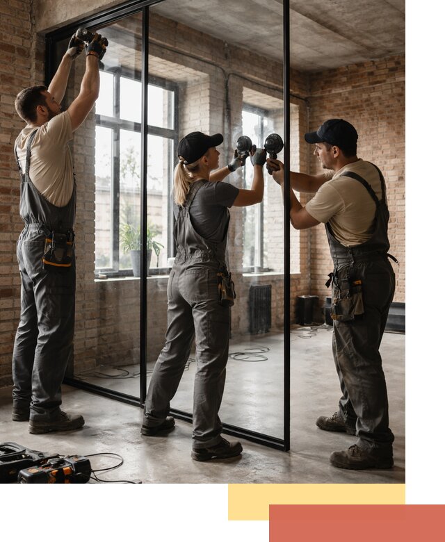 Стеклянные перегородки лофт — изготовление и монтаж в Миассе