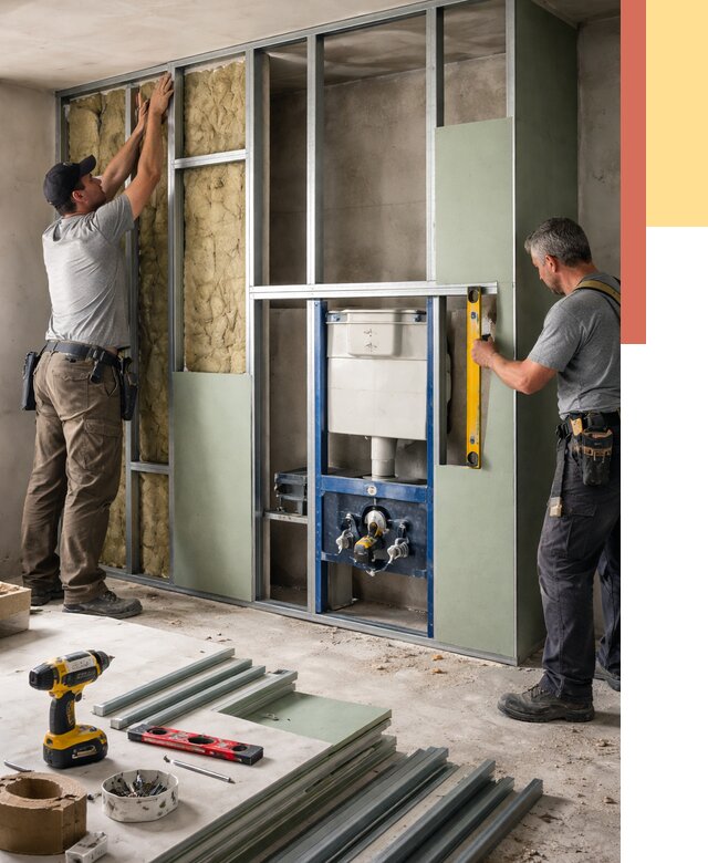 Установка сантехнических перегородок в Миассе от 8645 руб. | ОТДЕЛОЧНИК-Мсс