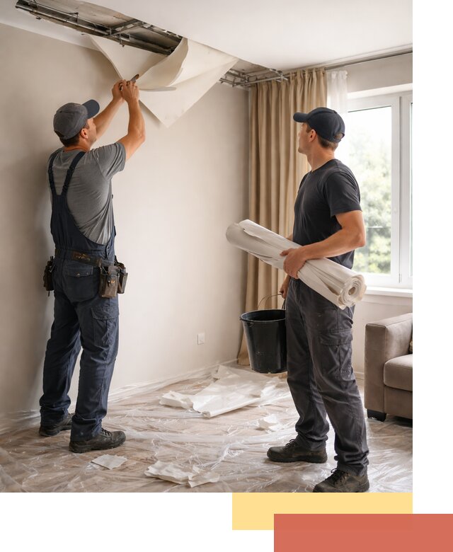 Демонтаж натяжного потолка в Миассе быстро и аккуратно