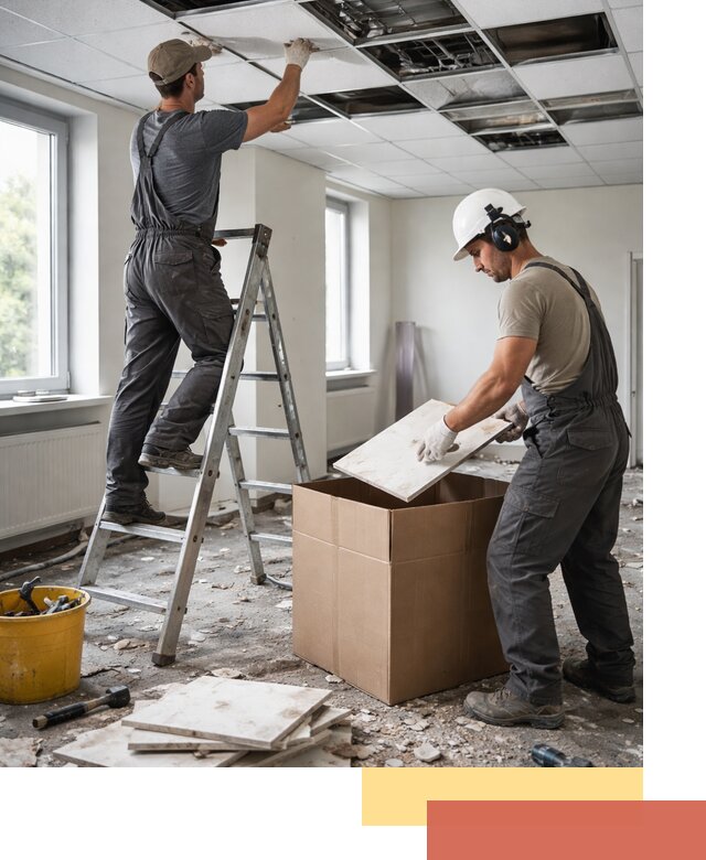 Демонтаж потолочной плитки в Миассе быстро и аккуратно